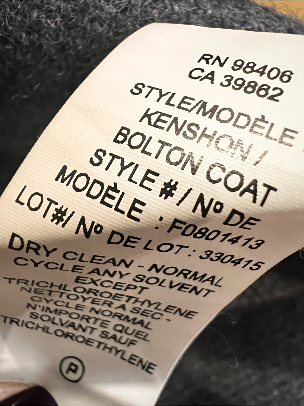 Theory Bolton Virgin Wool Double Breasted Long Coat Charcoal Large - Picture 11 of 12